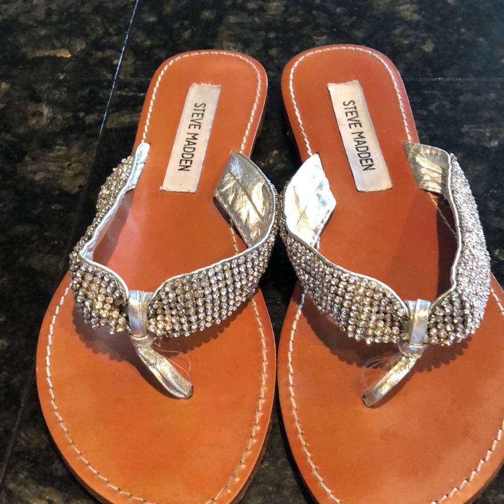 Steve Madden silver sandals